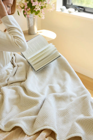 ChappyWrap Blanket, Harborview Herringbone Cream