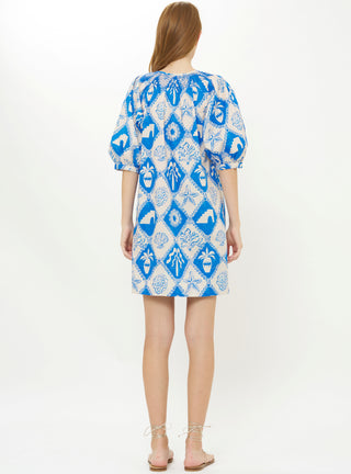 Oliphant Embroidered Button Mini, Asterias Blue