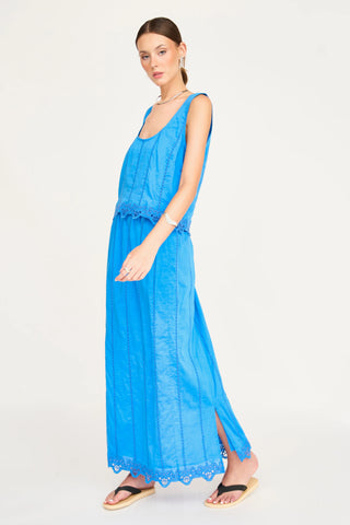 Mirth Orinda Tank, Egyptian Blue Lotus Eyelet
