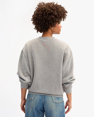 Clare V. Oversized Sweatshirt Grand Block Ciao, Grey Melange