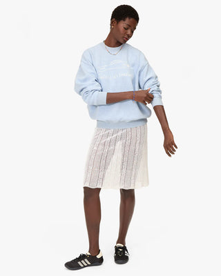 Clare V. Oversized Liberez Les Sardines Sweatshirt, Heather Blue