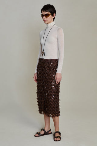 Chan Luu Firework Sequin Skirt, Espresso