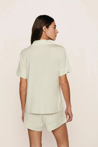 TS Eberjey Gisele Printed Relaxed Shorts Pj Set, Sea Foam Ivory