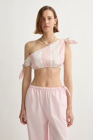 Posse Rosie Tie Top, Pink Stripe