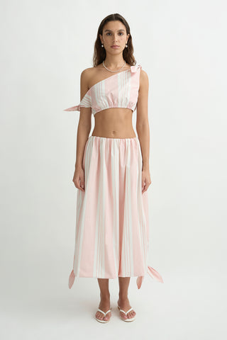 Posse Rosie Tie Top, Pink Stripe