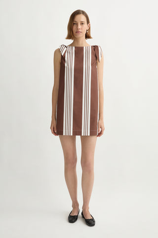 Posse Rosie Mini Dress, Choc Stripe