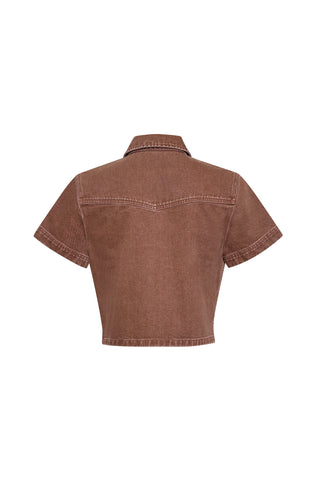 Cara Cara Paro Top, Taupe Denim