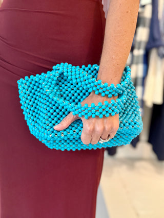 The Riviera Beaded Tote, Capri