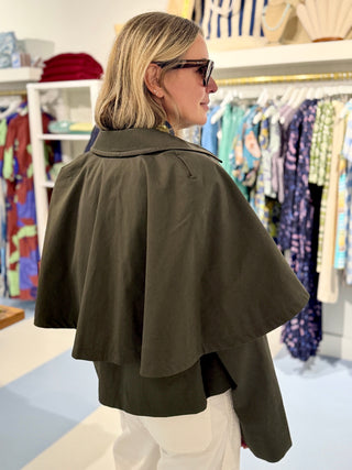 Frame The Paddock Cape Jacket, Military Green