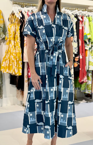 Holly Shae Bria Dress, Harbor Tile Blues