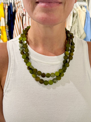Sunshine Tienda Confetti Necklace, Kiwi