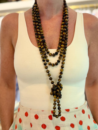 The Liv Beaded Layering Necklace, Tigers Eye