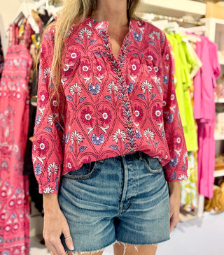 Lola Texas Shirt, Hindi Raspberry