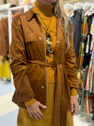 Anna Cate Hannah Suede Jacket, Camel