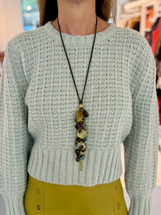 Chan Luu Foxtail Charm Necklace, Multi
