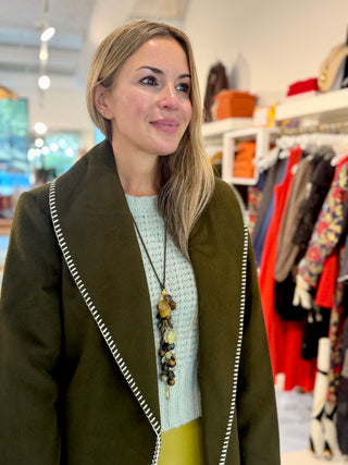Marie Oliver Chloe Coat, Juniper Green
