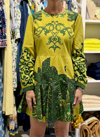 Anna Cate Diandra Dress, Lime Tiger