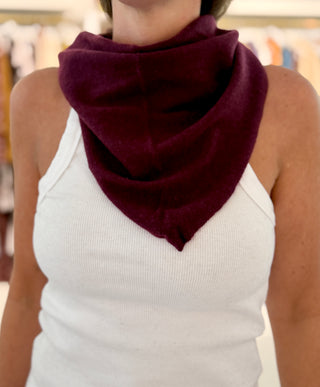 White & Warren Cashmere Neckerchief, Sangria