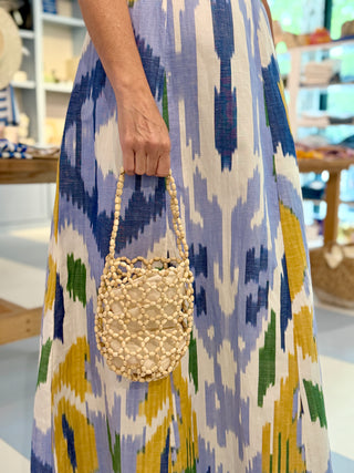 Emporio Sirenuse Azzurra 2 Watercolor Ikat Dress, Blue