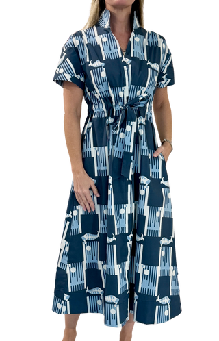 Holly Shae Bria Dress, Harbor Tile Blues