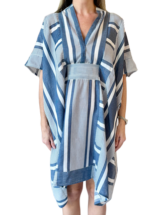 Love Tomas Emerson Short Caftan, Varied Stripe