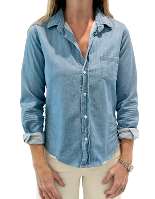 Frank & Eileen Barry Tailored Button Up, Classic Blue