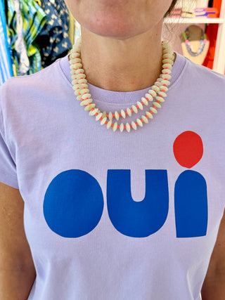 Clare V. Classic Tee w/ Cut-Out Oui, Jacaranda