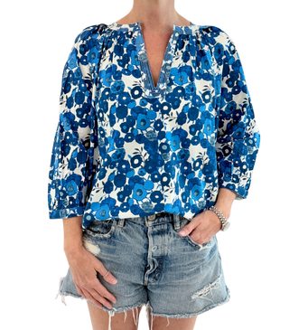 Fitzroy & Willa Sallie Ann Top, Blue Poppy
