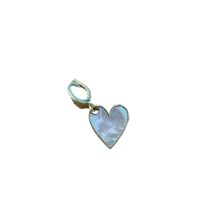 Angled Heart Charm, MOP