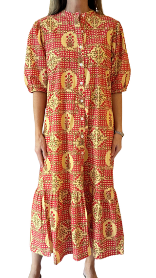 The Liv Leva Dress, Saffron Block