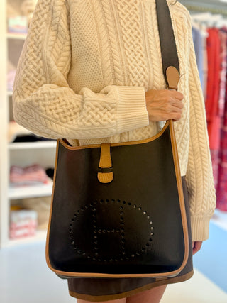 Hermes Evelyne Crossbody, Black Brown