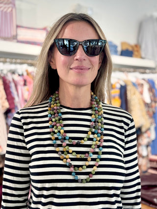 The Liv Beaded Layering Necklace, Harvest Mosaic