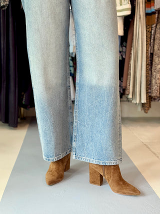 DL1961 Karmine Refined Wide Leg High Rise 28", Vintage Light