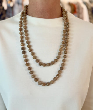 The Liv Beaded Layering Necklace, Sandstone