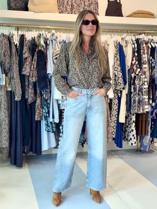 DL1961 Karmine Refined Wide Leg High Rise 28", Vintage Light