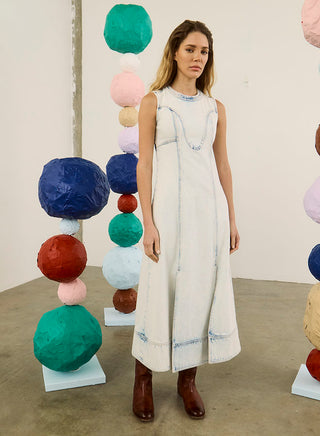 Hunter Bell Sedona Dress, Washed Blue