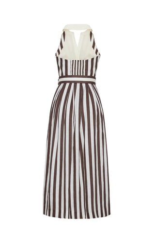 Cara Cara Quentin Midi, Brown Ivory Stripe