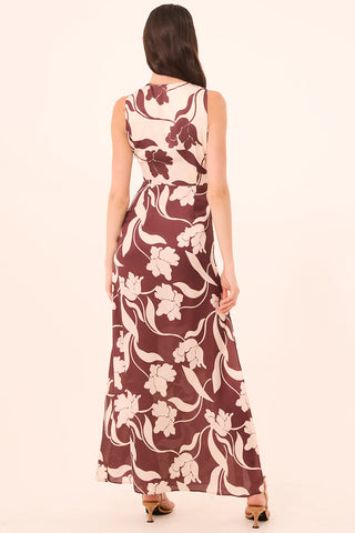 Misa Louanne Dress, Chocolate Flora Mix