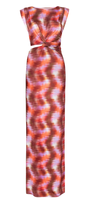 Misa Yvette Dress, Pixelated Wave