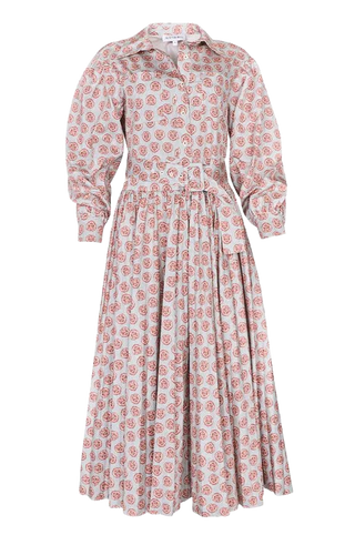 hunter bell dresses Hunter Bell Women's Chelsea Linen Silk Dress, Pink, Garden Rose Peony