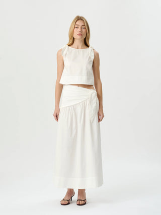 Roame. Dixie Tie Skirt, White