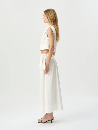 Roame. Dixie Tie Skirt, White