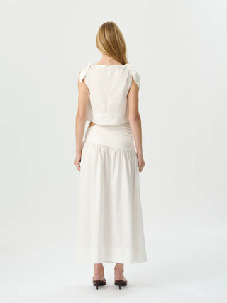 Roame. Dixie Tie Skirt, White
