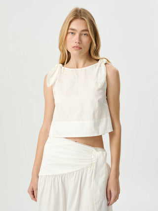 Roame. Dixie Tie Top, White