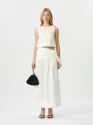 Roame. Dixie Tie Skirt, White