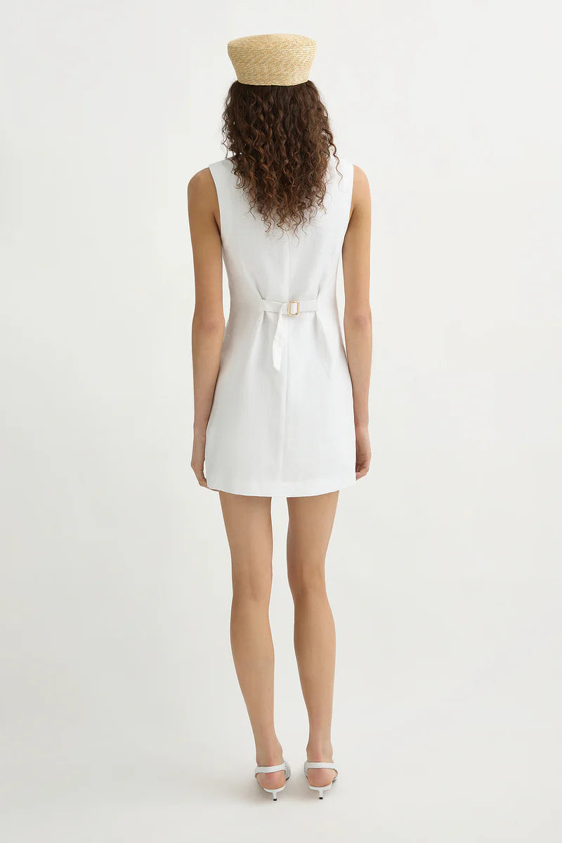 Posse Emma Button Down Mini Dress, Ivory M Posse Emma Button Down Mini Dress, Ivory M