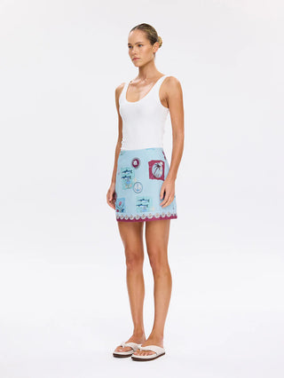 Kivari Sintra Mini Skirt, Blue