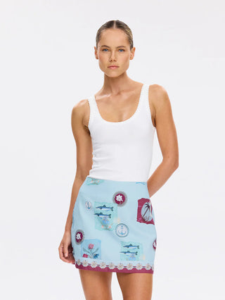 Kivari Sintra Mini Skirt, Blue