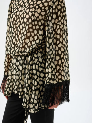 Roame. Pandora Fringe Dress, Sauvage Noir