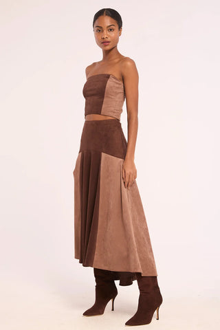Misa Lenore Skirt, Faux Suede Mix